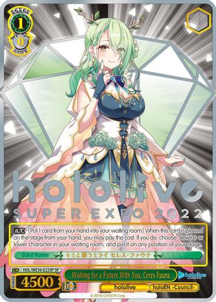 Image of Wishing for a Future With You, Ceres Fauna (SP) (HOL/WE36-E22SP SP) - hololive production Premium Booster