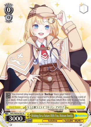 Image of Wishing for a Future With You, Watson Amelia (HOL/WE36-E07 N) - hololive production Premium Booster