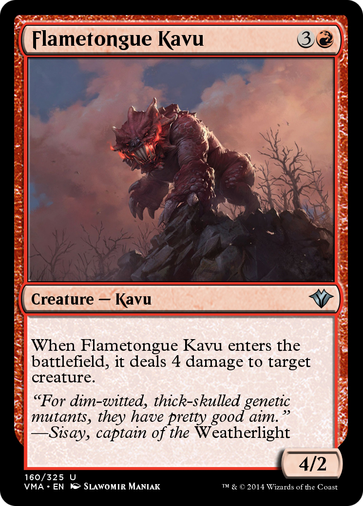 Image of Flametongue Kavu (VMA-160) - Vintage Masters Foil