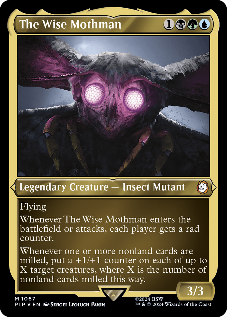 Image of The Wise Mothman (Display Commander) - Thick Stock (PIP-1067) - Fallout Foil