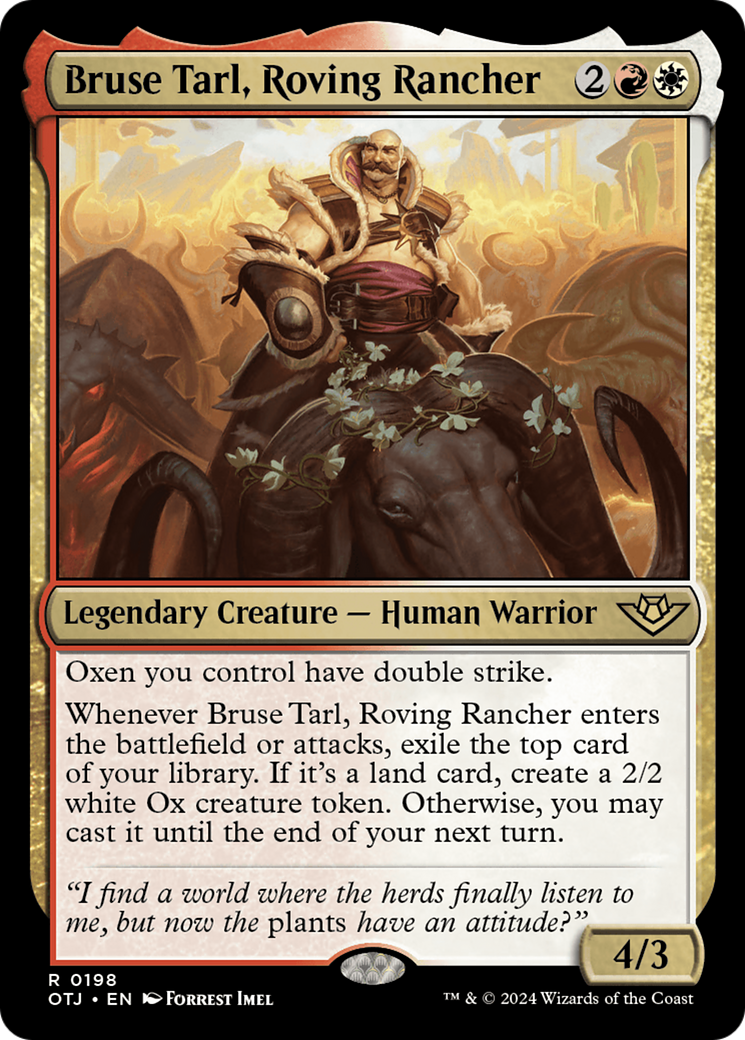Image of Bruse Tarl, Roving Rancher (OTJ-198) - Outlaws of Thunder Junction Foil