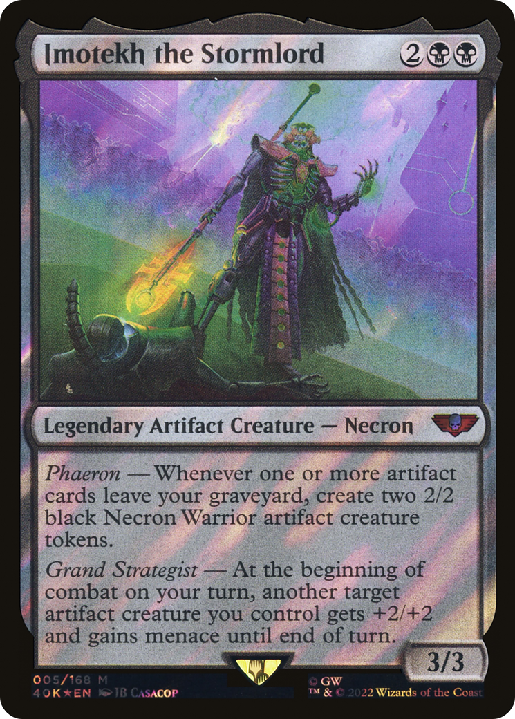 Image of Imotekh the Stormlord (Surge Foil) (40K-005) - Warhammer 40,000 Commander Foil