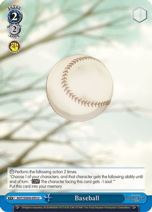 Image of Baseball (AOT/SX04-095 U) - Attack On Titan: Final Season