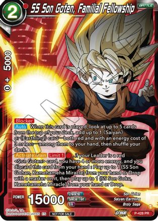 Image of SS Son Goten, Familial Fellowship (P-428) - Promotion Cards