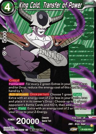 Image of King Cold, Transfer of Power (P-430) - Promotion Cards