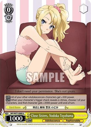 Image of Close Sisters, Nodoka Toyohama (SBY/W77-E009 U) - Rascal Does Not Dream of a Dreaming Girl