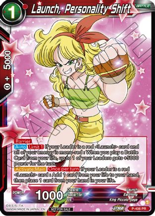 Image of Launch, Personality Shift (Zenkai Series Tournament Pack Vol.1) (P-406) - Tournament Promotion Cards