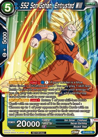 Image of SS2 Son Gohan, Entrusted Will (Zenkai Series Tournament Pack Vol.1) (P-410) - Tournament Promotion Cards