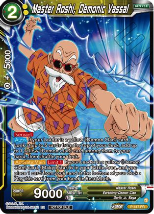 Image of Master Roshi, Demonic Vassal (Zenkai Series Tournament Pack Vol.1) (P-417) - Tournament Promotion Cards