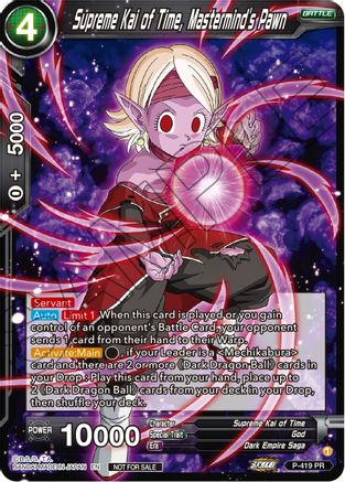 Image of Supreme Kai of Time, Mastermind's Pawn (Zenkai Series Tournament Pack Vol.1) (P-419) - Tournament Promotion Cards