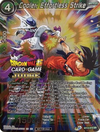 Image of Cooler, Effortless Strike (Judge Pack Vol.12) (BT13-073) - Tournament Promotion Cards