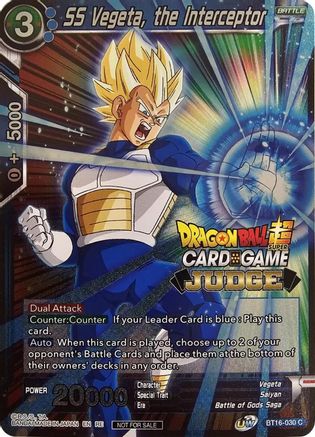 Image of SS Vegeta, the Interceptor (Judge Pack Vol.12) (BT16-030) - Tournament Promotion Cards