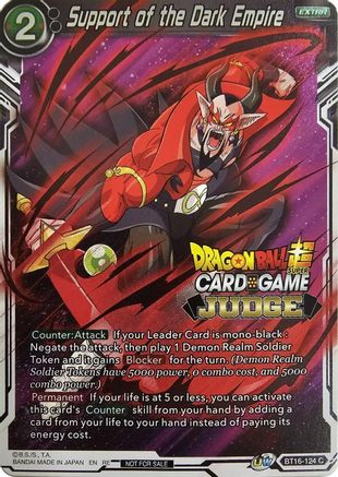 Image of Support of the Dark Empire (Judge Pack Vol.12) (BT16-124) - Tournament Promotion Cards