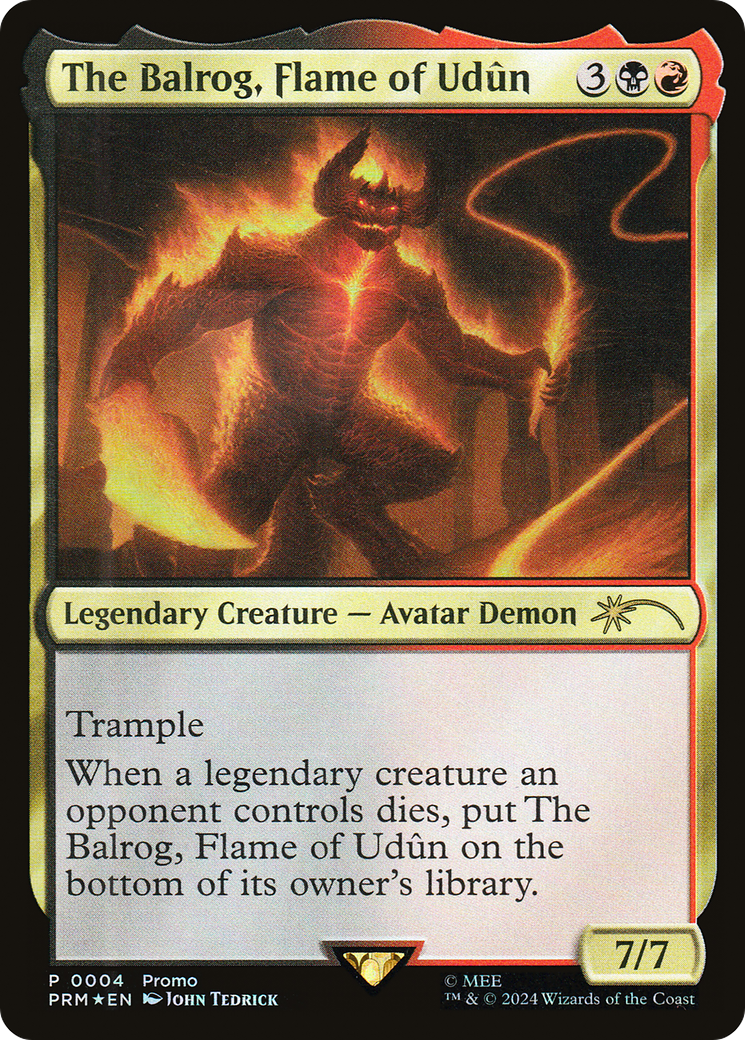 Image of The Balrog, Flame of Udun (UMP-004) - Tales of Middle-earth Deluxe Commander Kit Foil