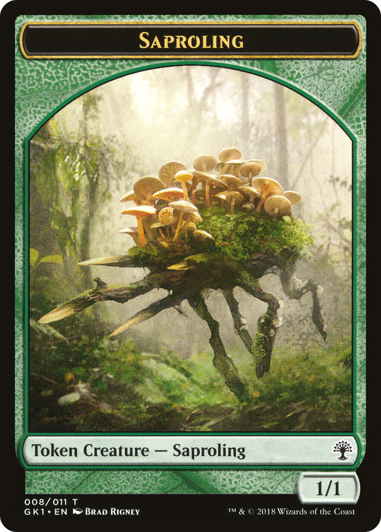 Image of Saproling // Voja Double-Sided Token (GR1-8 // 11) - GRN Guild Kit Tokens
