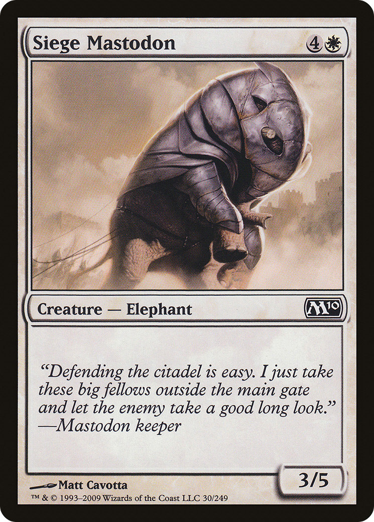 Image of Siege Mastodon (M10-030) - Magic 2010 Foil