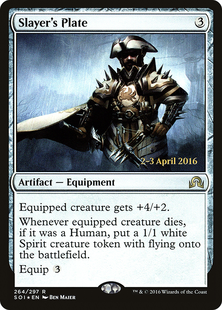 Image of Slayer's Plate (PRE-264) - Shadows over Innistrad Promos Foil