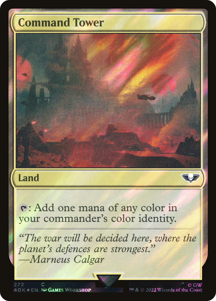 Image of Command Tower (272) (Surge Foil) (40K-272) - Warhammer 40,000 Commander Foil