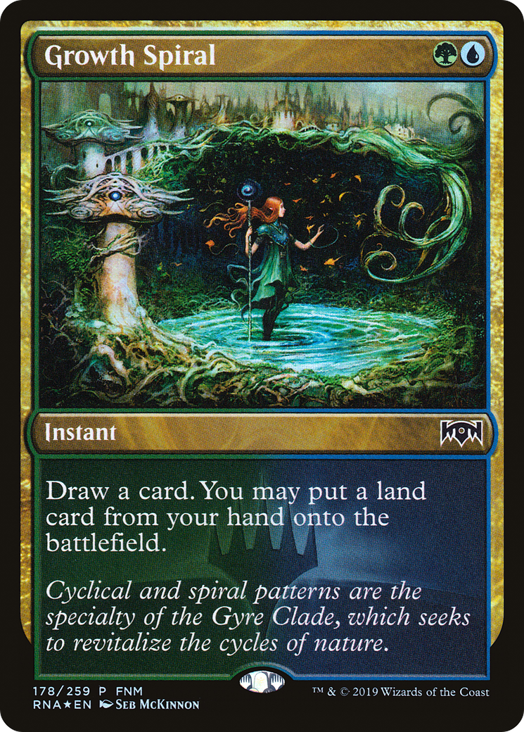 Image of Growth Spiral (FNM-178) - Ravnica Allegiance Promos Foil