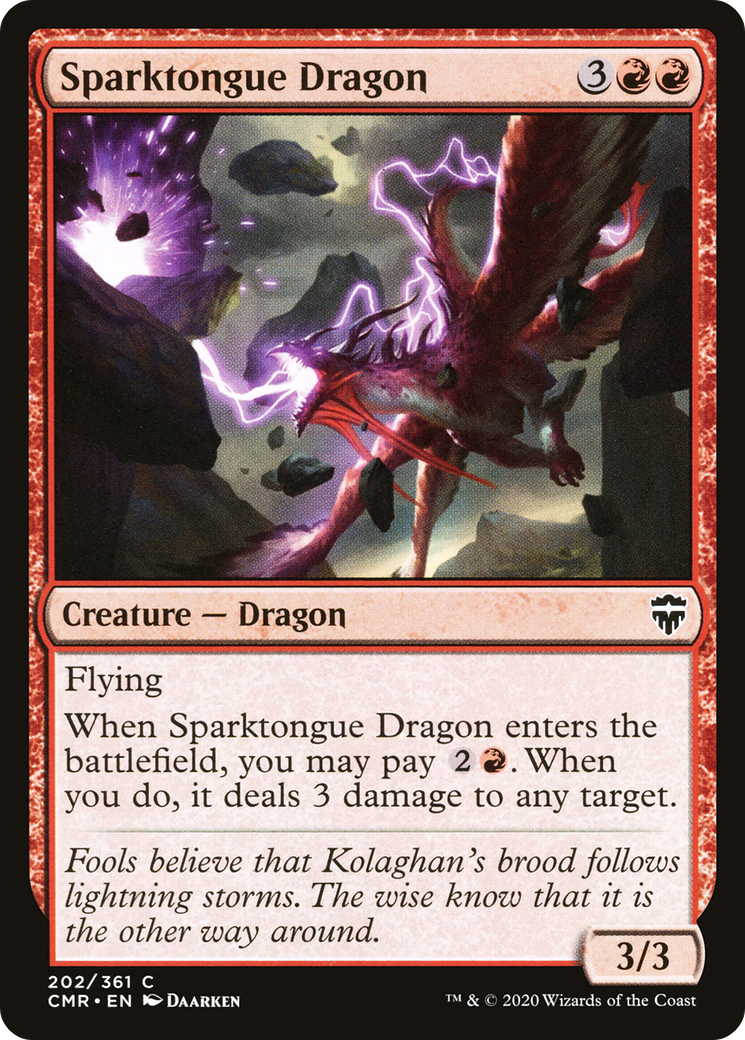 Image of Sparktongue Dragon (CMR-202) - Commander Legends