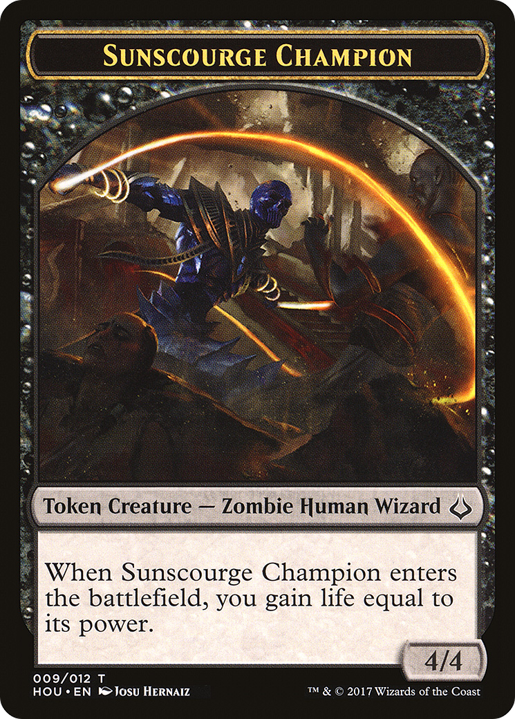 Image of Sunscourge Champion Token (HOU-009) - Hour of Devastation Tokens