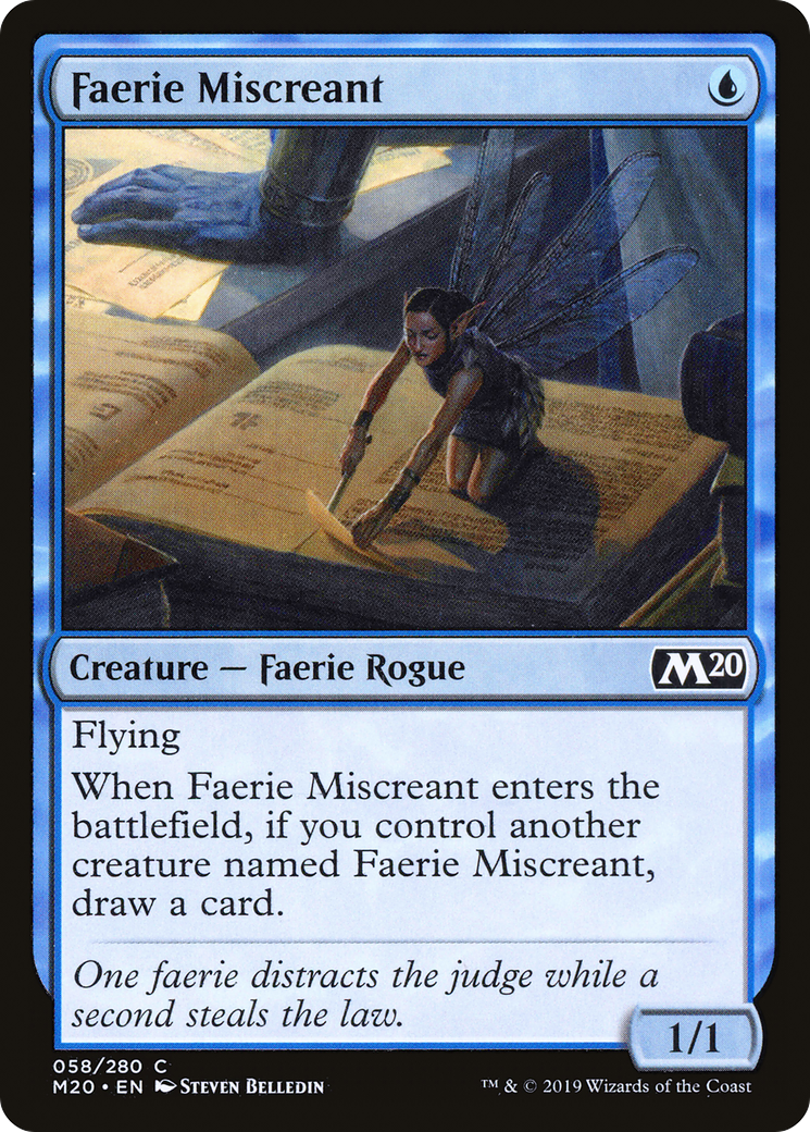 Image of Faerie Miscreant (M20-058) - Core Set 2020 Foil