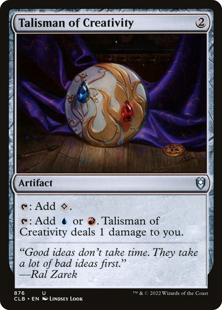 Image of Talisman of Creativity (CLB-876) - Commander Legends: Battle for Baldur's Gate