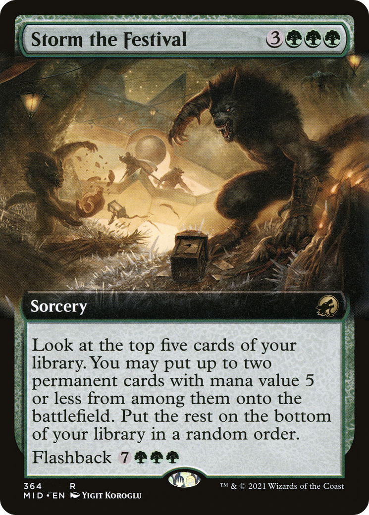 Image of Storm the Festival (Extended Art) (MID-364) - Innistrad: Midnight Hunt: (Extended Art) Foil