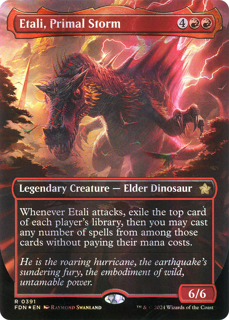 Image of Etali, Primal Storm (Borderless) (Mana Foil) (FDN-391) - Foundations (Borderless) Foil