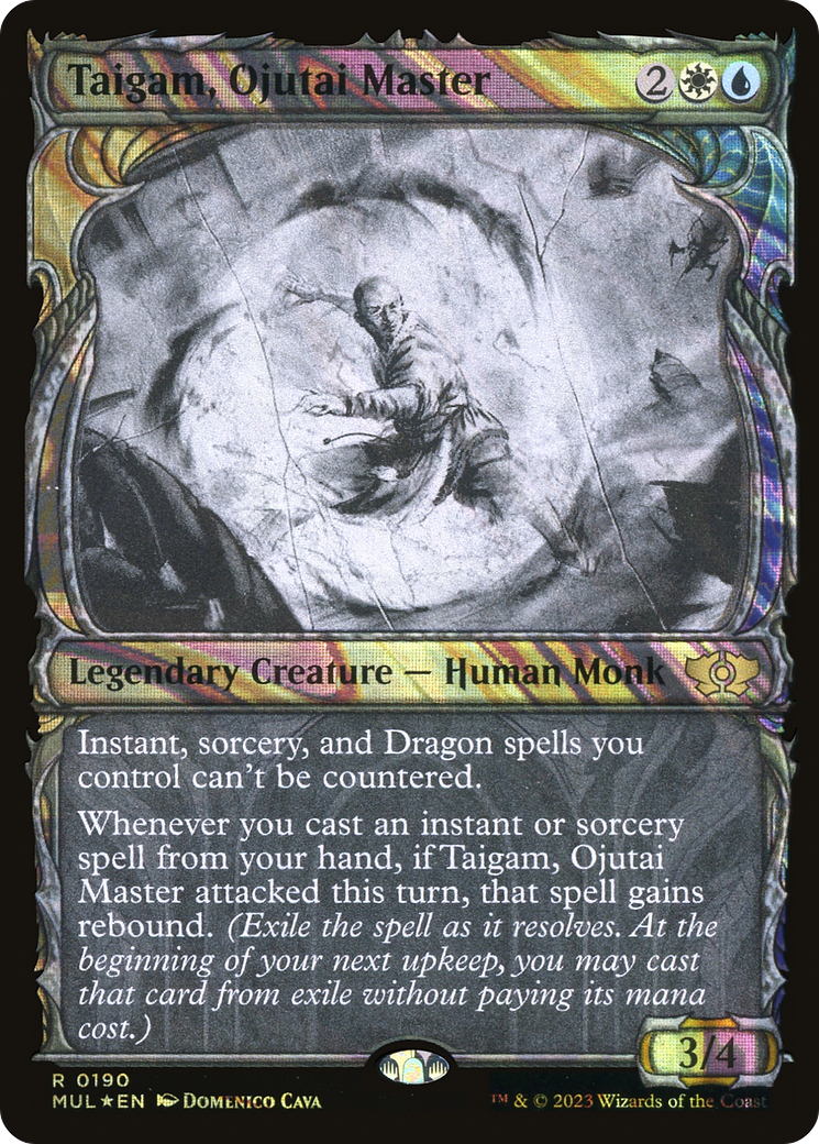 Image of Taigam, Ojutai Master (Halo Foil) (MUL-190) - Multiverse Legends: (Showcase) Foil