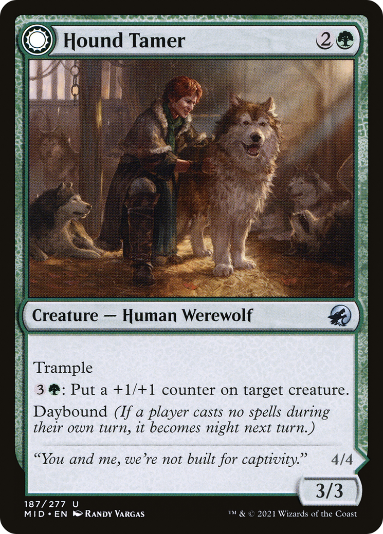 Image of Hound Tamer (MID-187) - Innistrad: Midnight Hunt: (Double Faced Transform) Foil