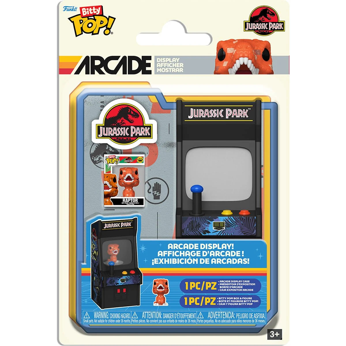 Image of Jurassic Park Raptor Funko Bitty Pop! Arcade Cabinet