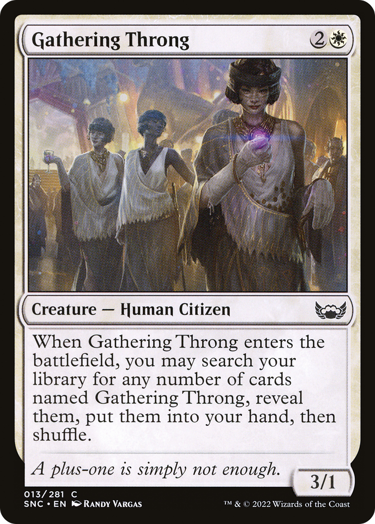 Image of Gathering Throng (SNC-013) - Streets of New Capenna Foil