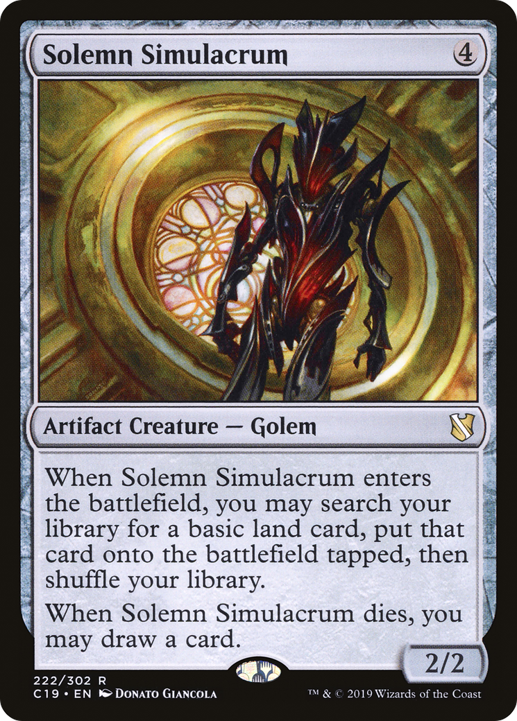 Image of Solemn Simulacrum (C19-222) - Commander 2019