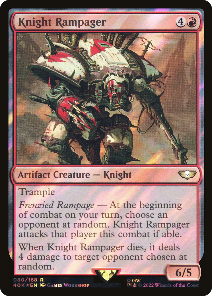 Image of Knight Rampager (Surge Foil) (40K-080) - Warhammer 40,000 Commander Foil