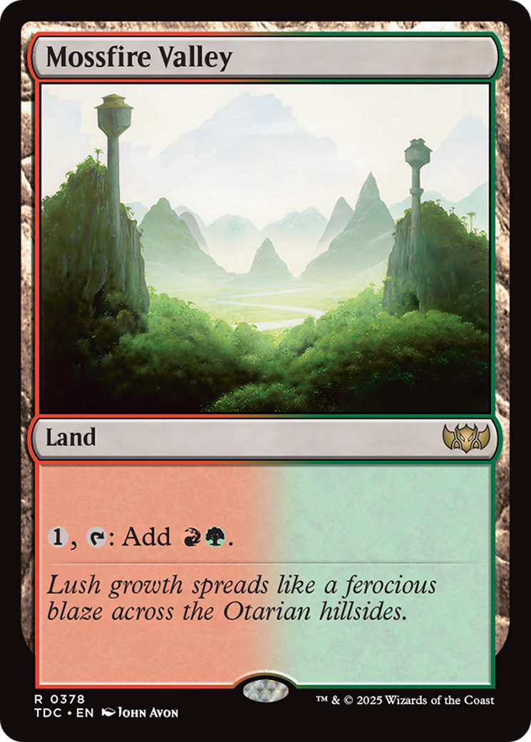 Image of Mossfire Valley (TDC-378) - Commander: Tarkir: Dragonstorm