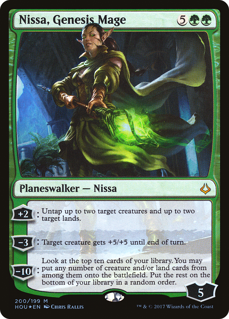 Image of Nissa, Genesis Mage (HOU-200) - Hour of Devastation Foil