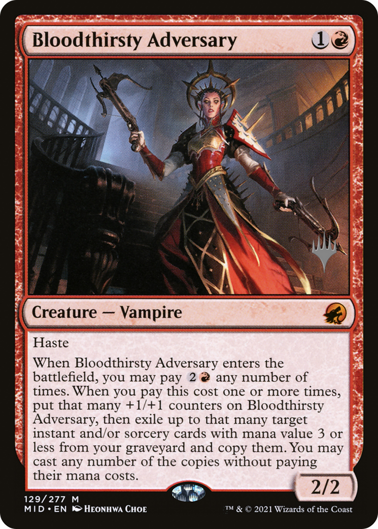 Image of Bloodthirsty Adversary (PPMID-129) - Innistrad: Midnight Hunt Promos Foil