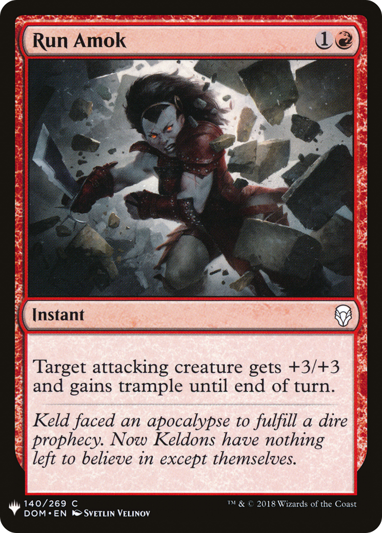 Image of Run Amok (LIST-140) - The List