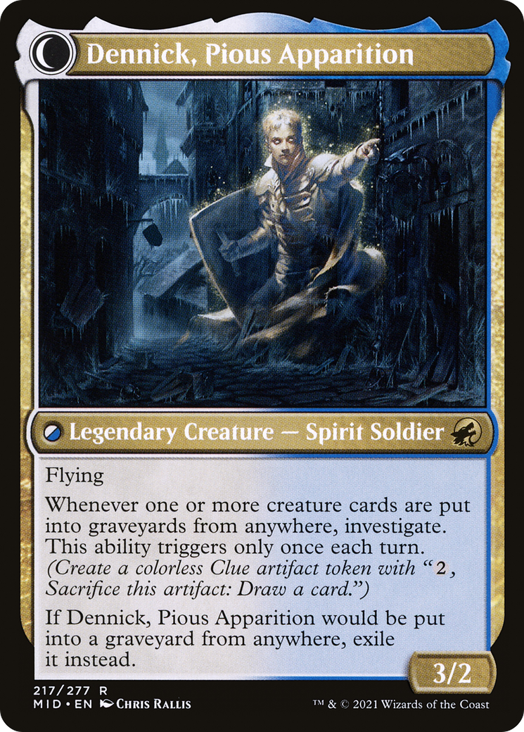 Image of Dennick, Pious Apprentice (LIST-MID-217) - The List: (Double Faced Transform)