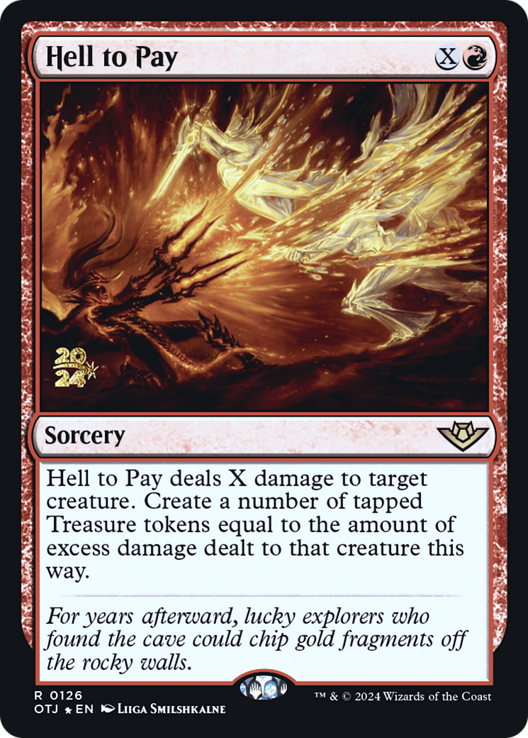 Image of Hell to Pay (PRE-126) - Outlaws of Thunder Junction Promos Foil