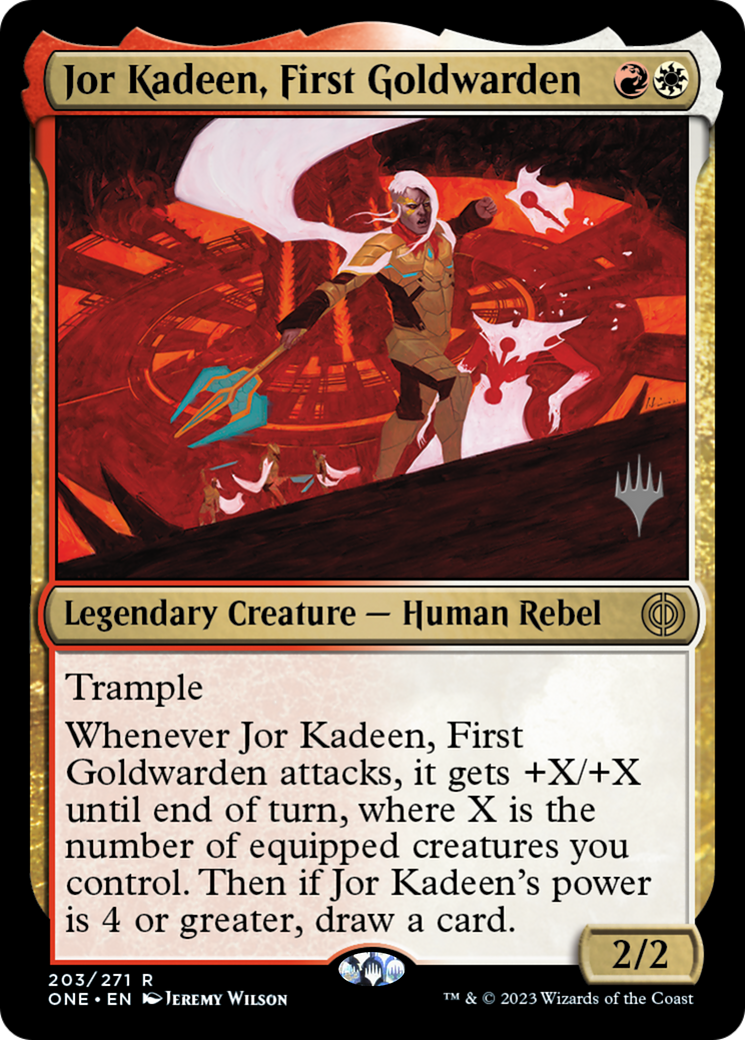 Image of Jor Kadeen, First Goldwarden (PPONE-203) - Phyrexia: All Will Be One Promos Foil