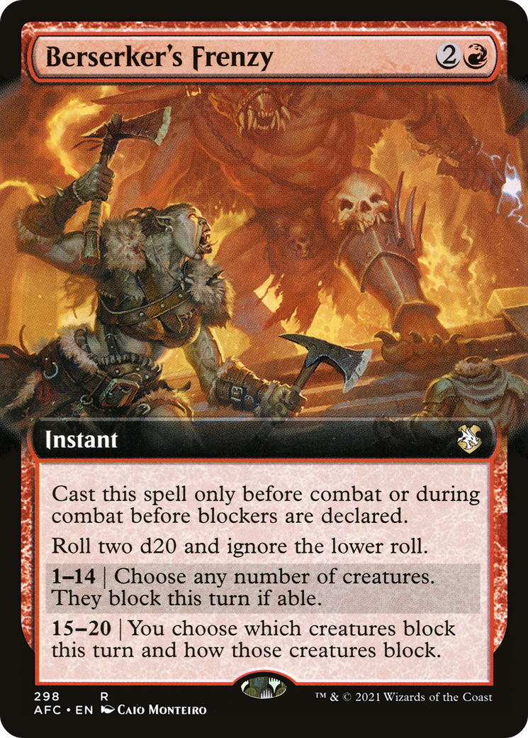 Image of Berserker's Frenzy (Extended Art) (AFC-298) - Forgotten Realms Commander: (Extended Art)