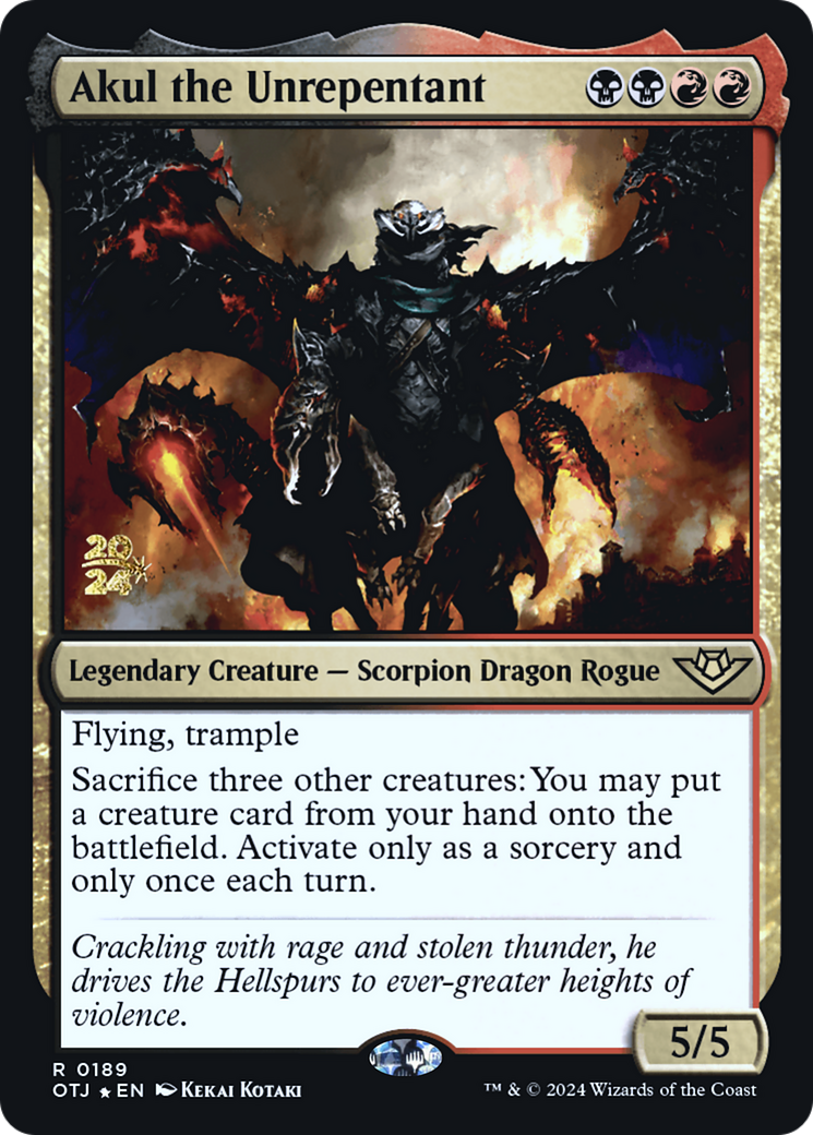 Image of Akul the Unrepentant (PRE-189) - Outlaws of Thunder Junction Promos Foil