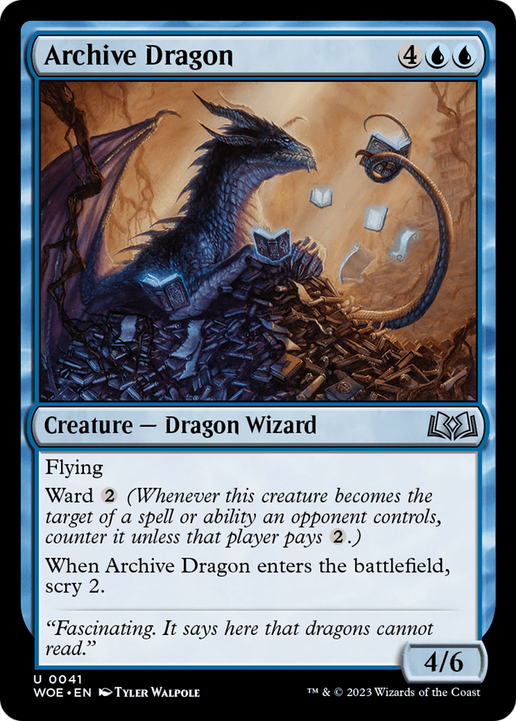 Image of Archive Dragon (WOE-041) - Wilds of Eldraine