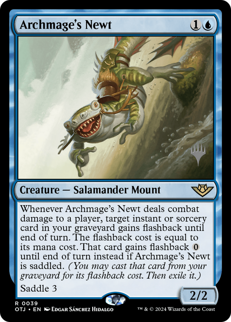 Image of Archmage's Newt (PPOTJ-039) - Outlaws of Thunder Junction Promos