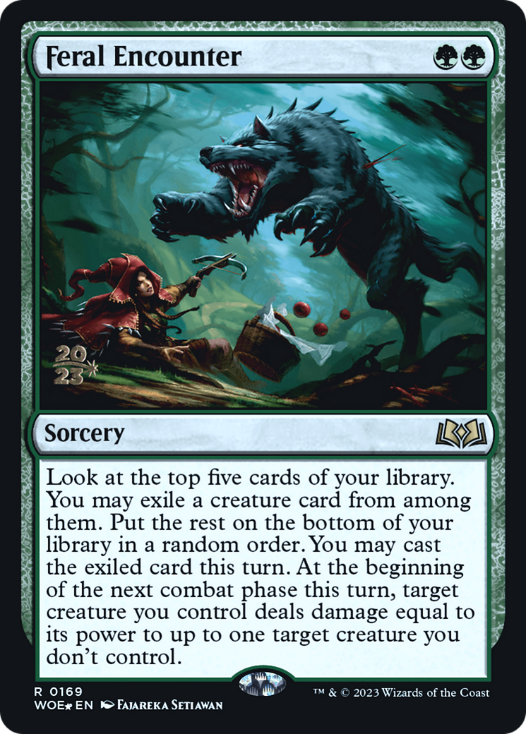 Image of Feral Encounter (PRE-169) - Wilds of Eldraine Promos Foil