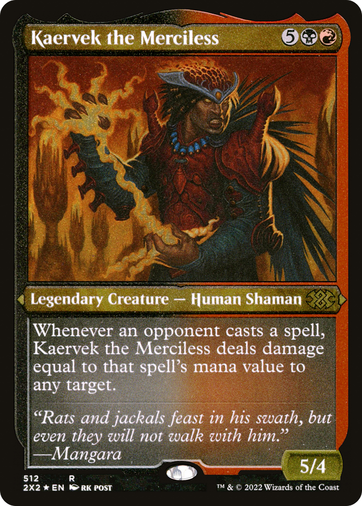 Image of Kaervek the Merciless (2X2-512) - Double Masters 2022 Foil