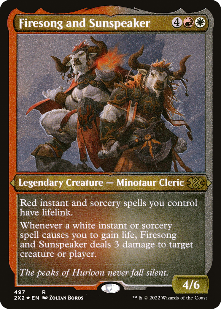 Image of Firesong and Sunspeaker (2X2-497) - Double Masters 2022 Foil