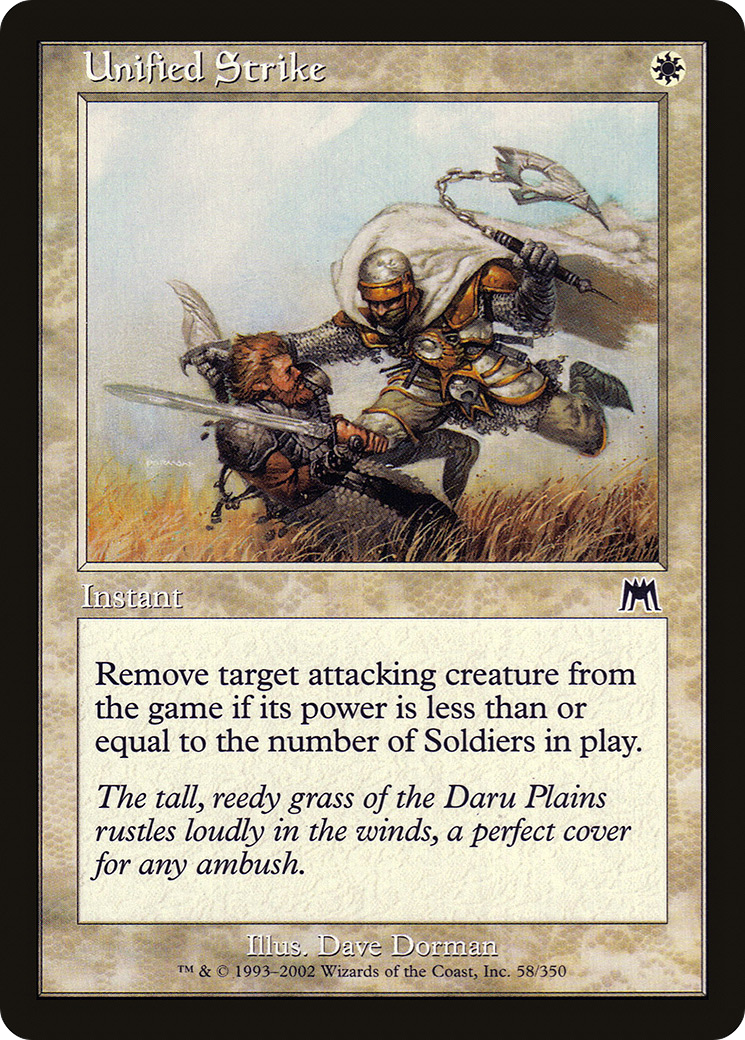 Image of Unified Strike (ONS-058) - Onslaught Foil
